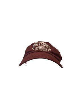 Universal Studios Unisex Baseball Cap Maroon Cotton Adjustable Strap Embroidered